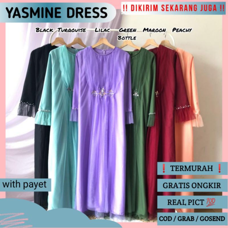 YASMINE DRESS / DRESS PESTA / SERAGAMAN / DRESS RAYA