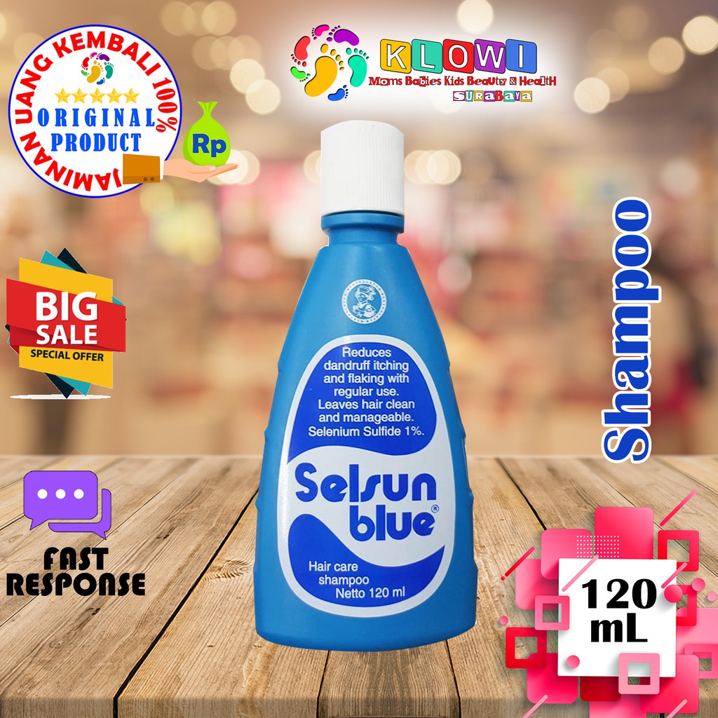 Selsun Shampoo Blue 120Ml / Shampoo Anti Dandruff / Sampo Anti Ketombe / Perawatan Rambut