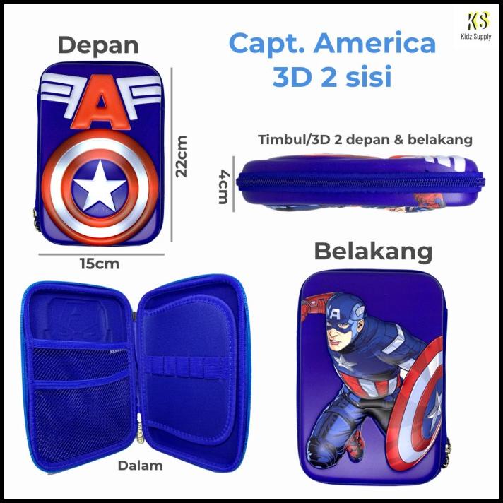 

Tempat Kotak Pensil Hardcase Smiggle Anak Laki Karakter Timbul 3D