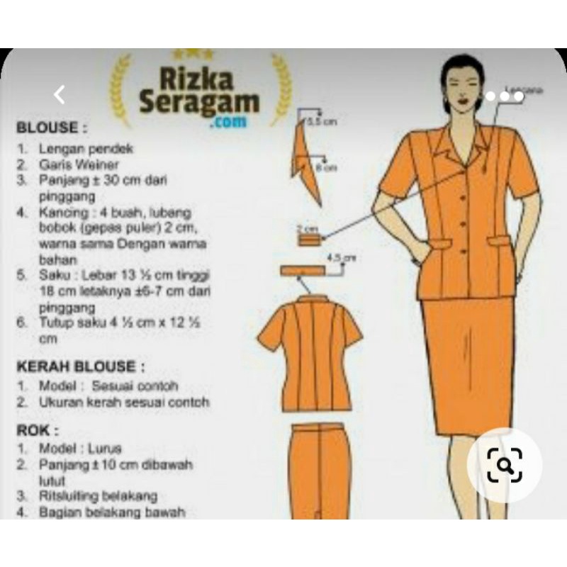 pola instan baju dharma wanita