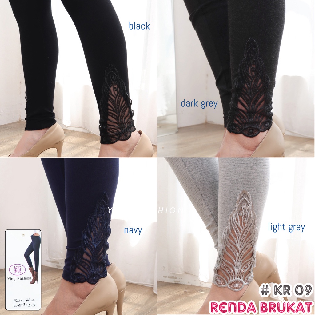 Legging Renda Brukat Wanita * KR09 */ LEGGING RENDA WANITA FASHION / legging import / ying fashion