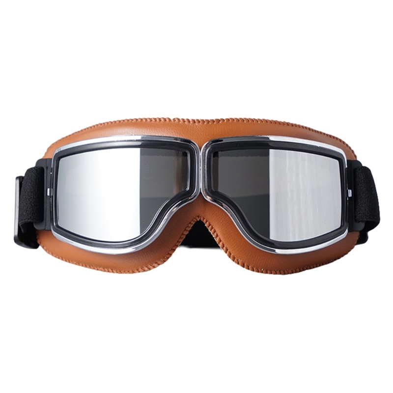 Zzz Kacamata Goggles Vintage Bahan Kulit Anti Gores / Debu Untuk Motor / ATV / Skuter Off Road