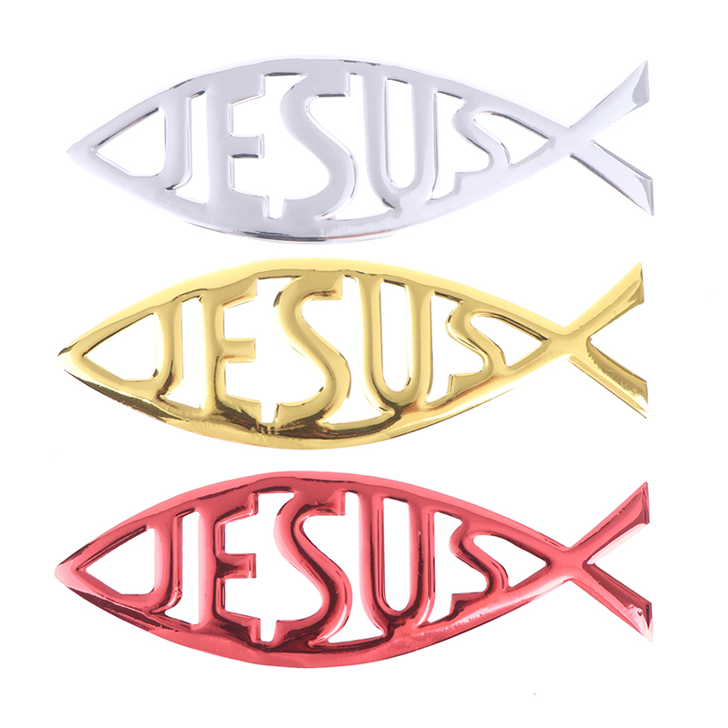 Stiker Emblem Logo Yesus Ikan Kristen Untuk Mobil Shopee Indonesia