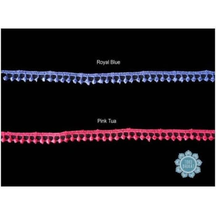 Kain Renda Bordir Giper - Bunga Kecil - 07722 (L :-/+ 1 cm)