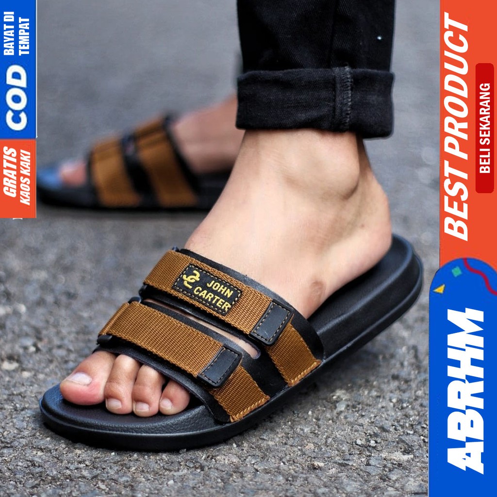 ABRHM x AUDIC Sandal Slide Pria Sandal Slop Pria Ori Distro Sendal Selop Cowok / Cowo Keren Kekinian