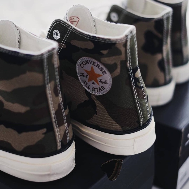 CONVERSE CHUCK TAYLOR 70's HIGH X CARHARTT WIP COVERT GREEN/CAMO ORIGINAL 100%