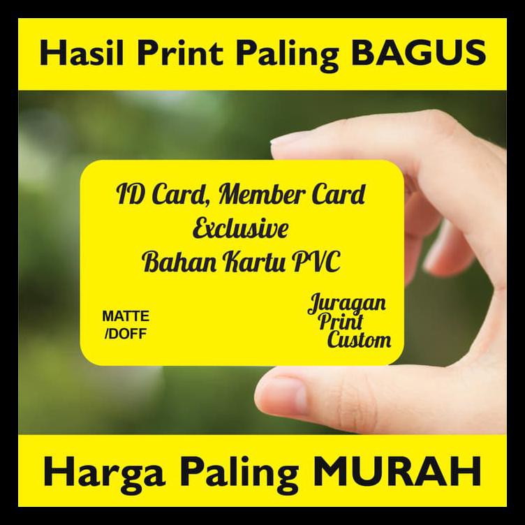 

Cetak ID Card Eksklusif Kartu Member Nama PVC DOFF/MATTE TERJAMIN