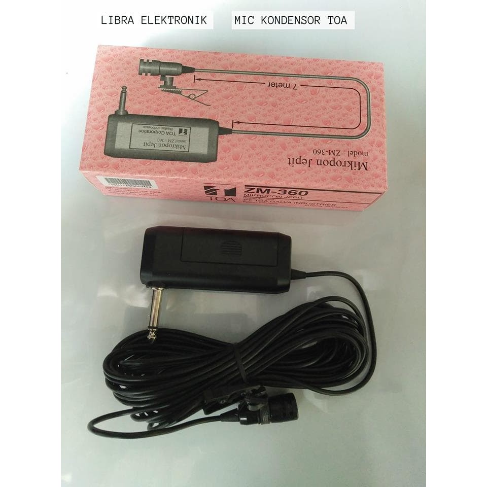 Mic Condensor TOA ZM 360 Atau Mic Kancing Jepit Toa