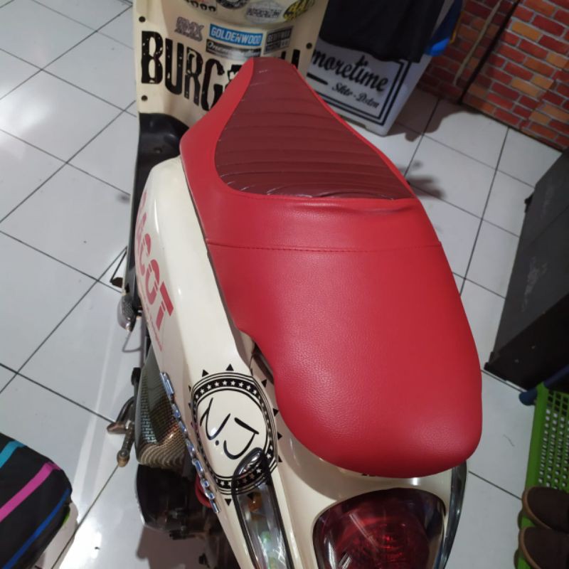 Jok scoopy caferacer-Jok Scoopy semi single seat-Jok Scoopy variasi