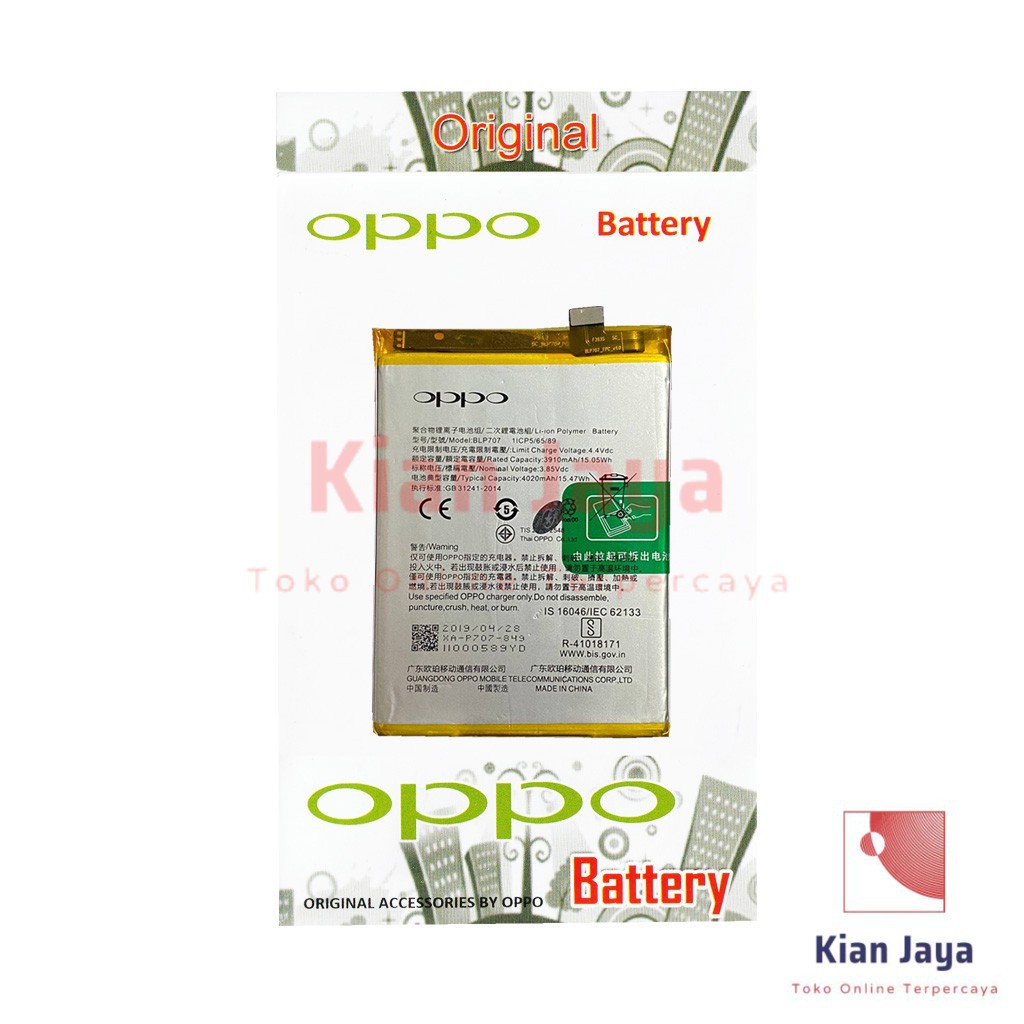 Baterai Original Oppoo F11 / BLP707 Batre Batrai Battery Hp 100% Ori