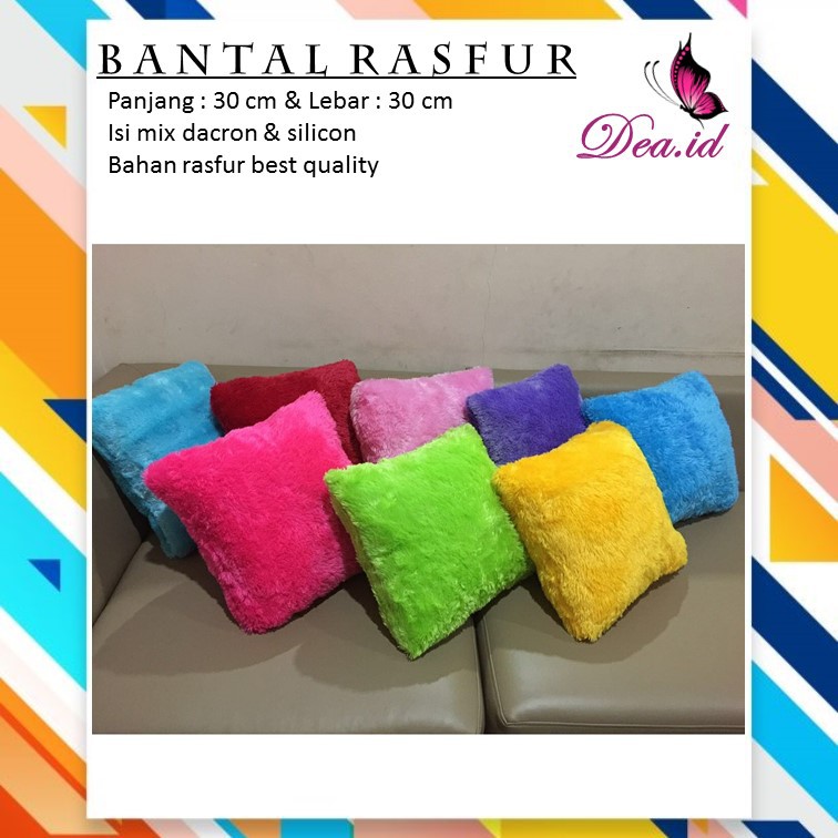 [DEASHOP] BANTAL RASFUR KOTAK POLOS - BANTAL SOFA RASFUR - HALUS &amp; EMPUK