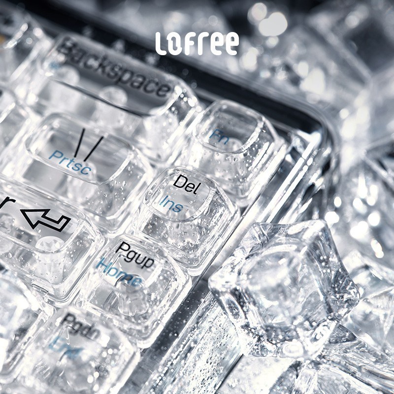 LOFREE 1% Trasparent White LED Wireless Mechanical Gaming Keyboard