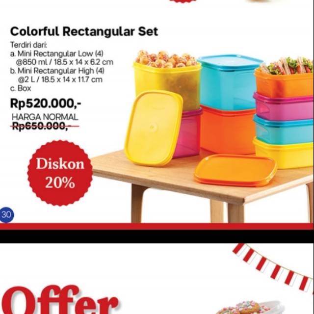 Colorful rectangular set