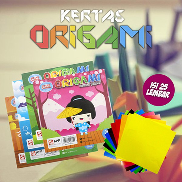 

Kertas Lipat Warna Origami Sidu 16x16cm Sinar Dunia Colour Paper 16 x 16 cm