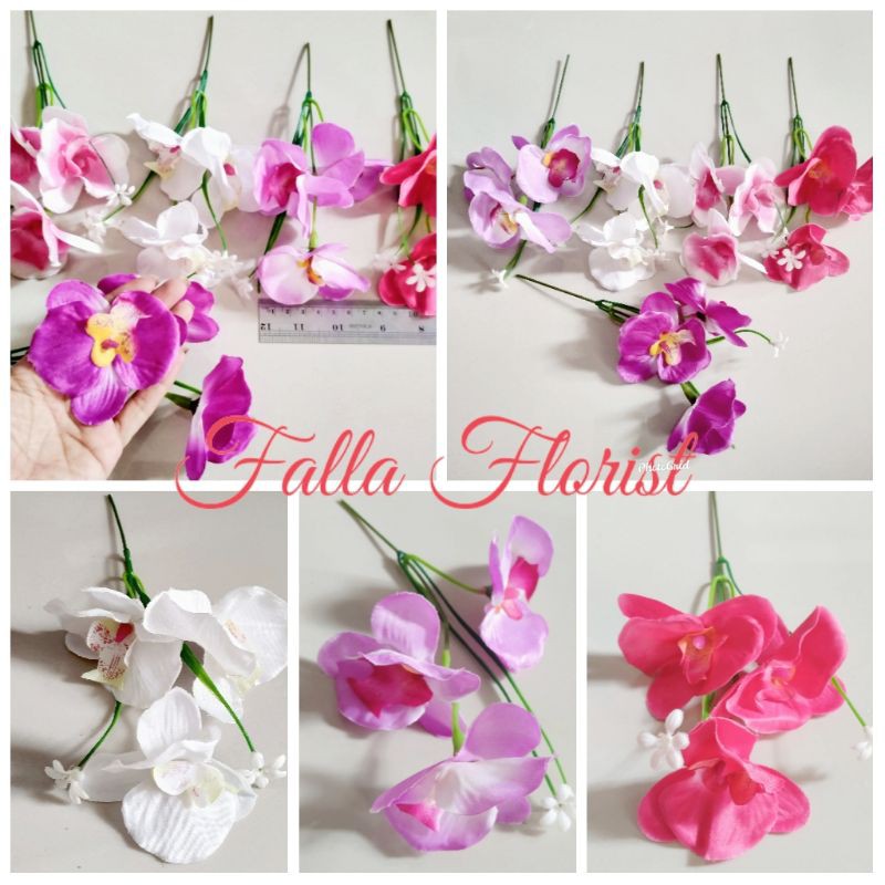 Bunga Anggrek Bulan artificial hiasan mahar /hantaran /seserahan pernikahan /backdrop DIY dll