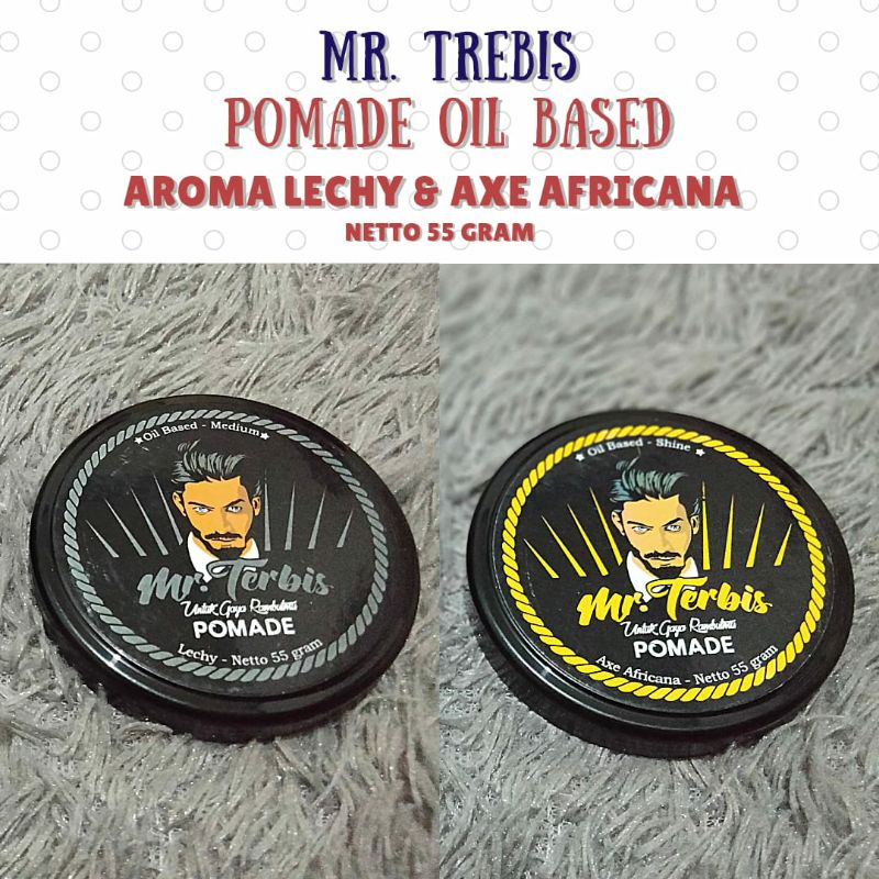 Grosir COD Pomade Oil Based Mr Trebis Minimal Order 20 Pcs Free Sisir 5 Pcs