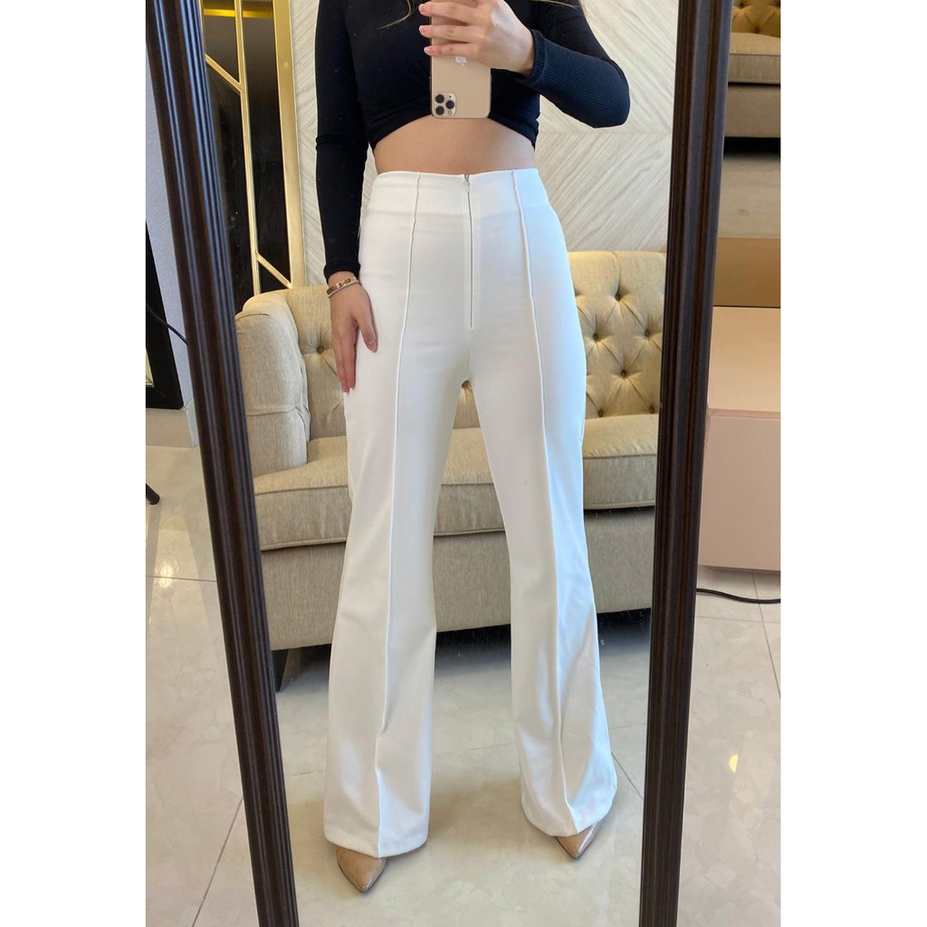 [VM] - HW pants Scuba/celana kantor/celana fashion wanita/Cutbray Highwaist  525# Mydress_collection