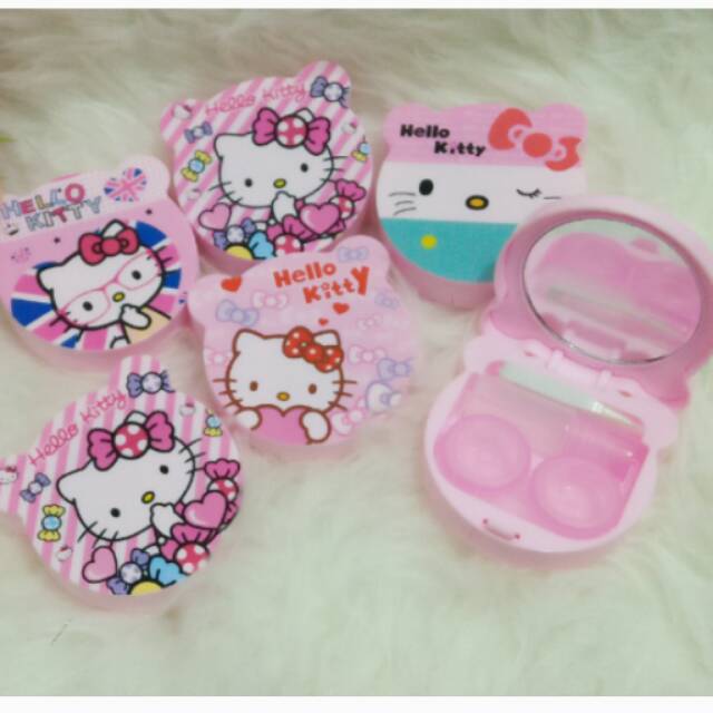 12PC TEMPAT SOFTLENS KARAKTER KITTY / DIJUAL PERLUSIN