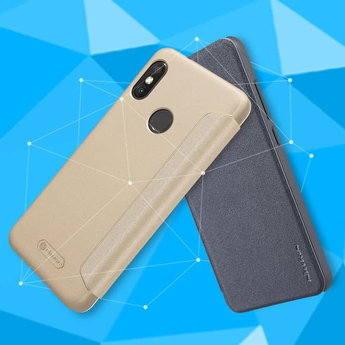 Xiaomi Redmi 6 Pro Flip Cover NILLKIN Sparkle Case - Hitam