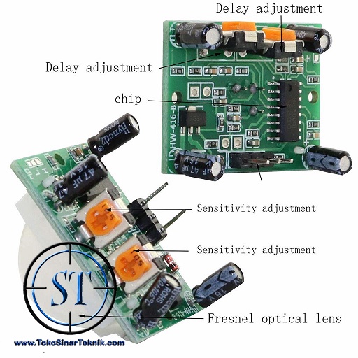 Sensor PIR Infra Red Detection HC-SR501 Infra Merah Sensor Gerak Deteksi Motion Detector