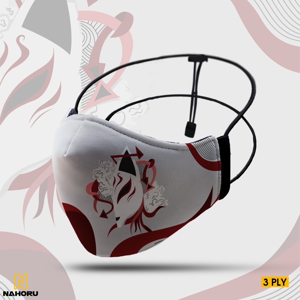 Masker Kain Stayhoops_ Unisex / Masker Kain Pria wanita 3ply / Masker Staycool Keren / Masker Nahoru