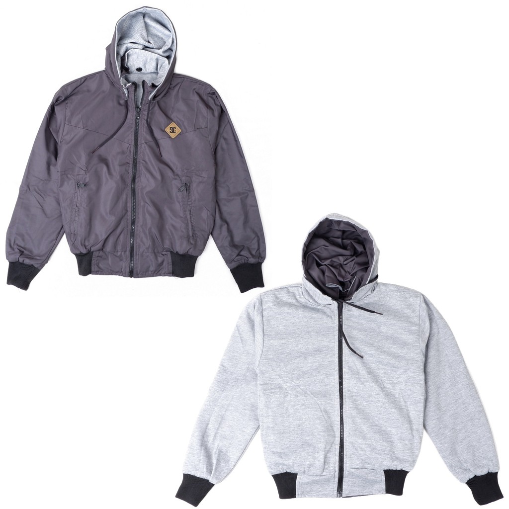 ORIGINAL AKET ANAK  BOLAK BALIK PREMIUM / JAKET BOLAK BALIK ANAK CEWE COWO MAroon REALPICT