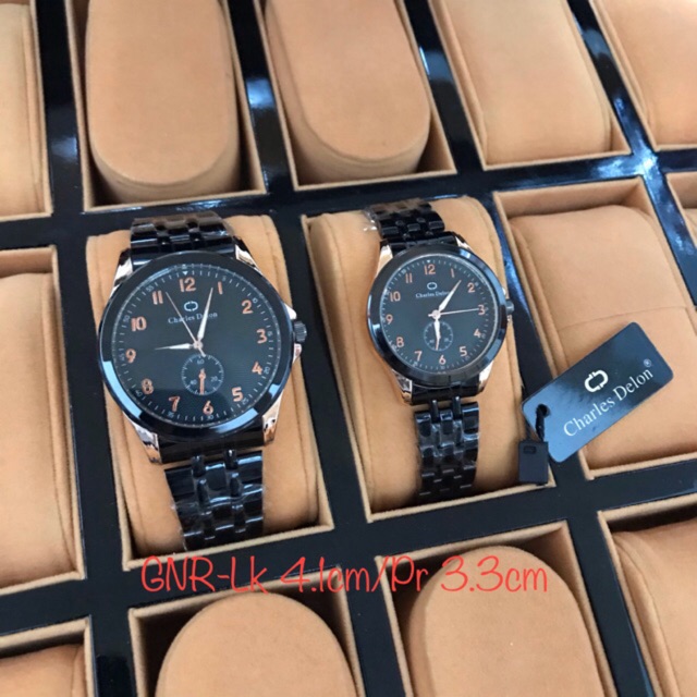 JAM TANGAN COUPLE,,,,CHARLES DELON ROSEGOLD ORIGINAL