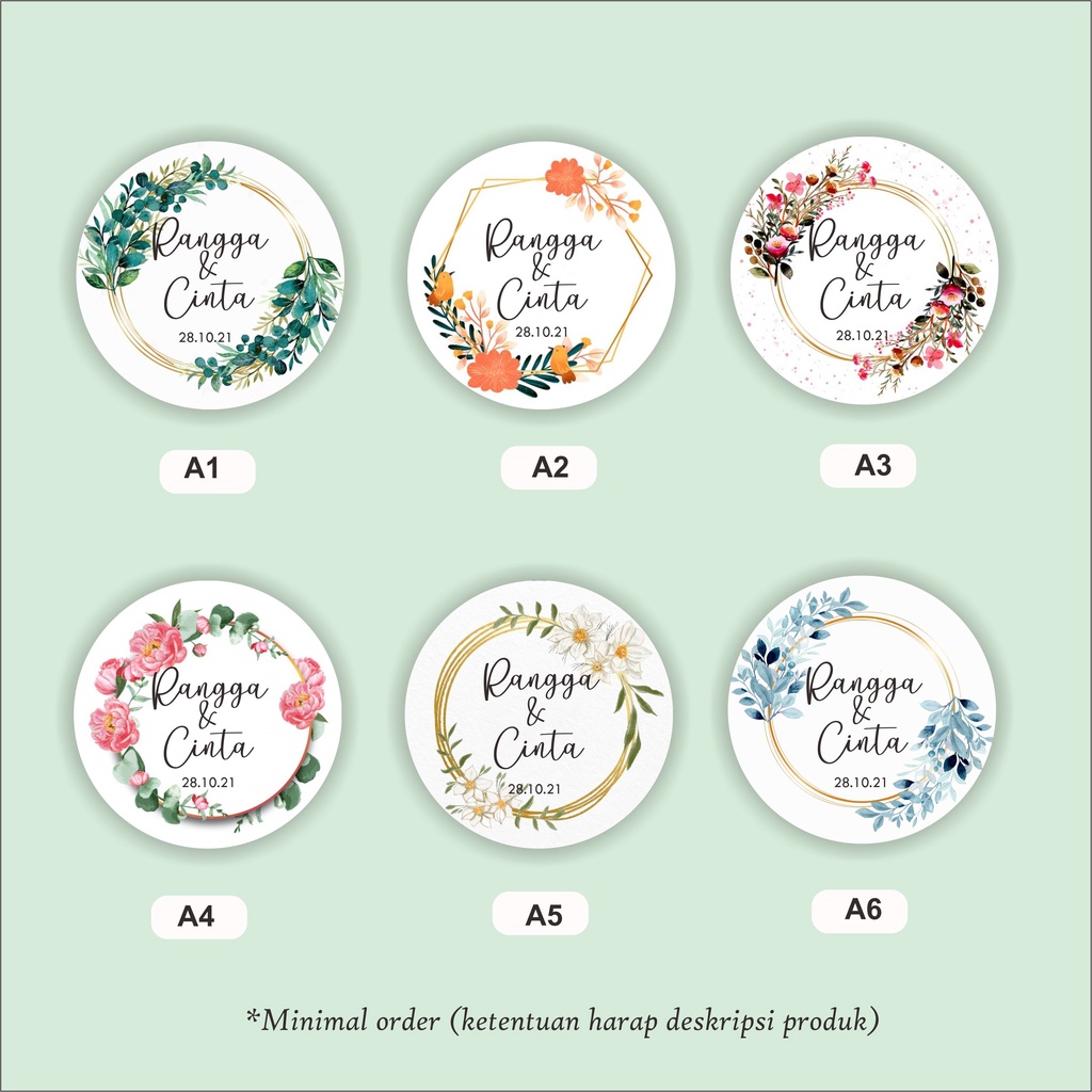 

Stiker Souvenir Pernikahan / Stiker Engagement / Stiker Ucapan Wedding