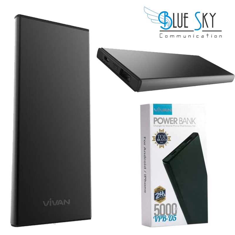 POWERBANK VIVAN VPB-D5 5.000MAH PORTABLE