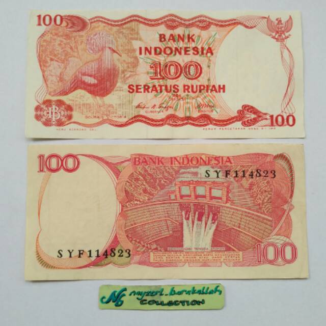 UANG KERTAS KUNO 100 RUPIAH 1984 ASLI KOLEKSI MAHAR UNIK