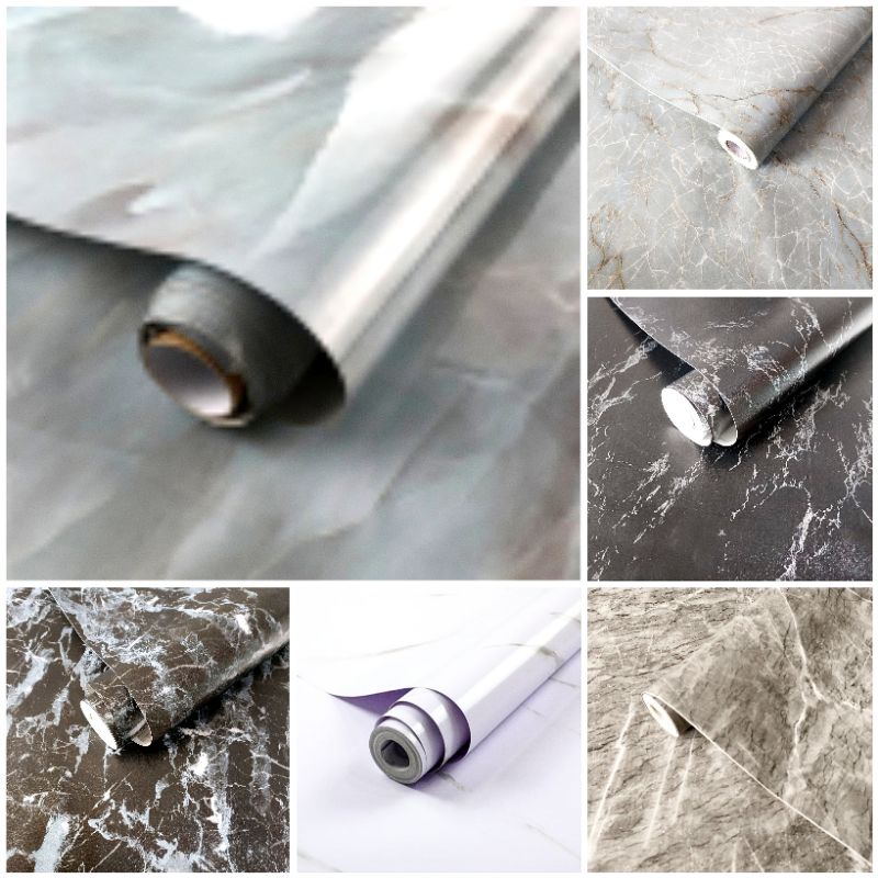 Wallpaper Dinding Batu Marmer Marble Coklat Kemerahan Istimewah
