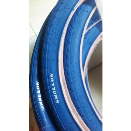 Ban sepeda bmx SWALLOW 20X150 warna biru