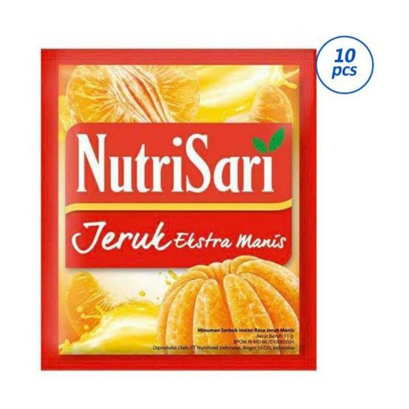 

Nutrisari Renceng Jeruk Ekstra Manis 10pcs x 12Gram