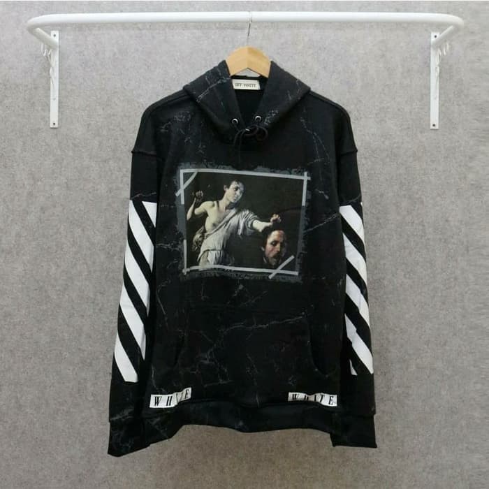 JAKET SWEATER HOODIE OFF WHITE MARBLE BRANDED