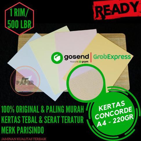 

Terl4Ris Kertas Concorde 220 Gsm Ukuran A4 - Isi 500 Lembar Kertas Kar Cahilpati