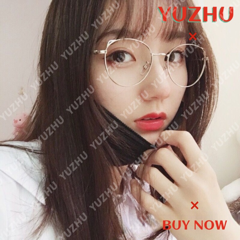 (YUZHU) Bayar di Tempat Korean Ulzzang Retro Bundar Kacamata Wanita Anti Blue Eyeglasses