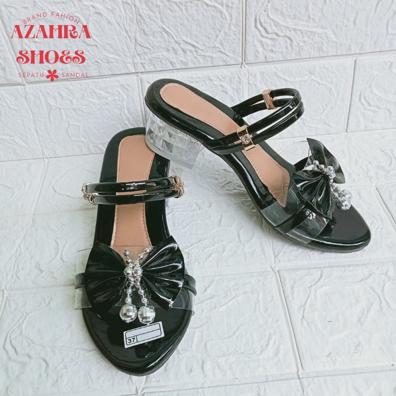 AZAHRA SHOES - Sandal Anak Andini Hak Kaca - Sandal Mika Flower Andini