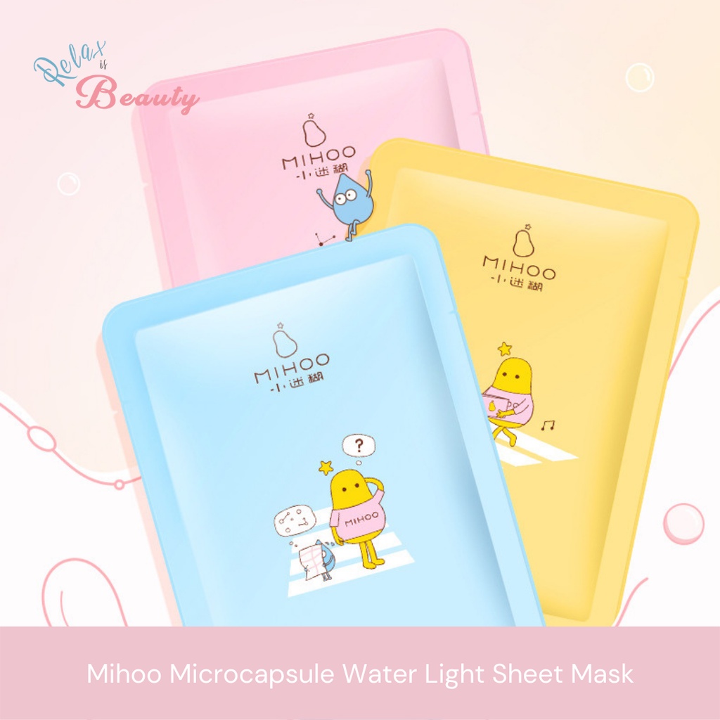 MIHOO Microcapsule Water Light Sheet Mask Masker Wajah / Muka Skin Care
