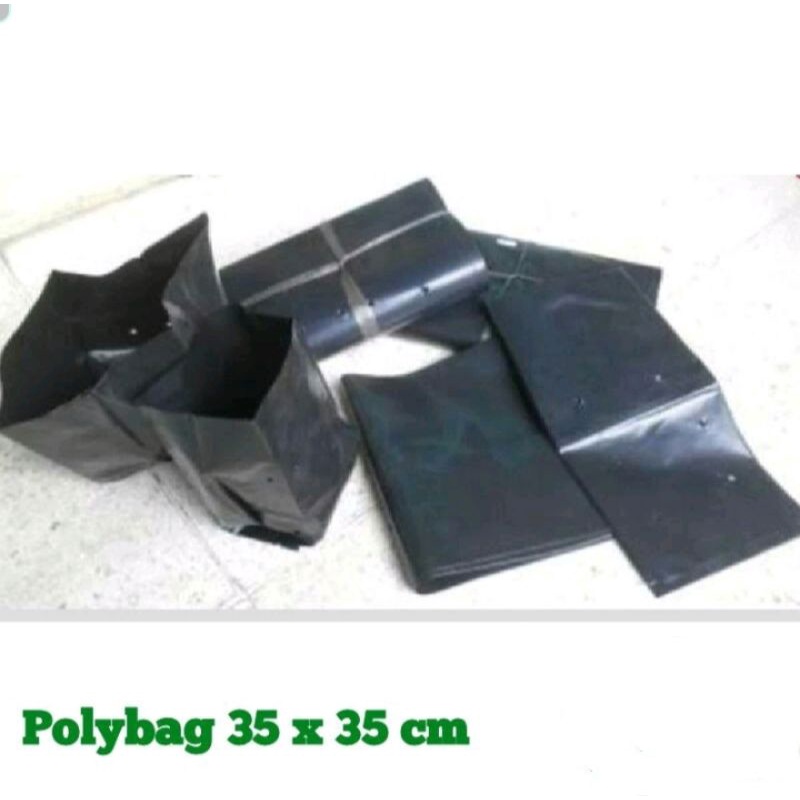 1 lembar Polybag Tanaman Polibag Tebal Kecil Sedang 35 x 35 Pot Plastik Polibek Bunga