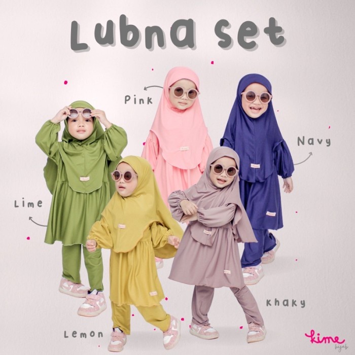 KIMEHIJAB Gamis Anak murah Oneset Lubna - Hitam XL