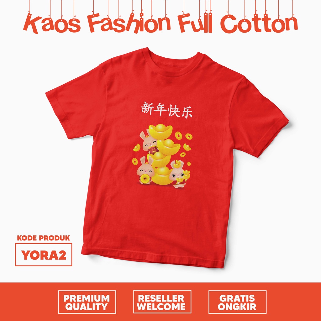 [KAOS DEWASA] sincia chinese new year imlek shio rabbit kelinci yora1 yora2 yora3 yora4 yora5