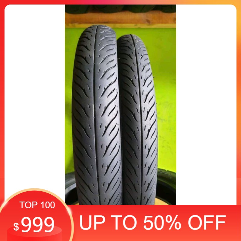 Sepasang Ban Cacing untuk ring 17 merk SWALLOW ukuran 60/80_50/90-17 kualitas tebal ban siap pakai