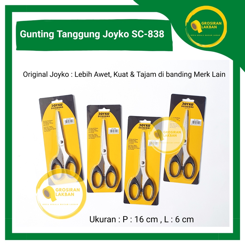 

Gunting Tanggung Joyko SC-838 Paper Scissors Cutter Pemotong Kertas