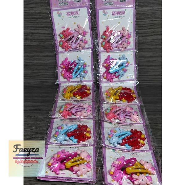 12 set (24 pcs) jepit rambut karakter anak