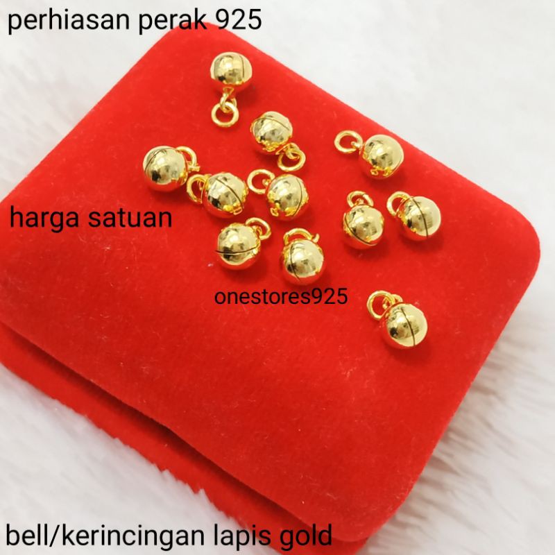 Krincingan Perak Asli Silver 925 Lapis Emas Kuning