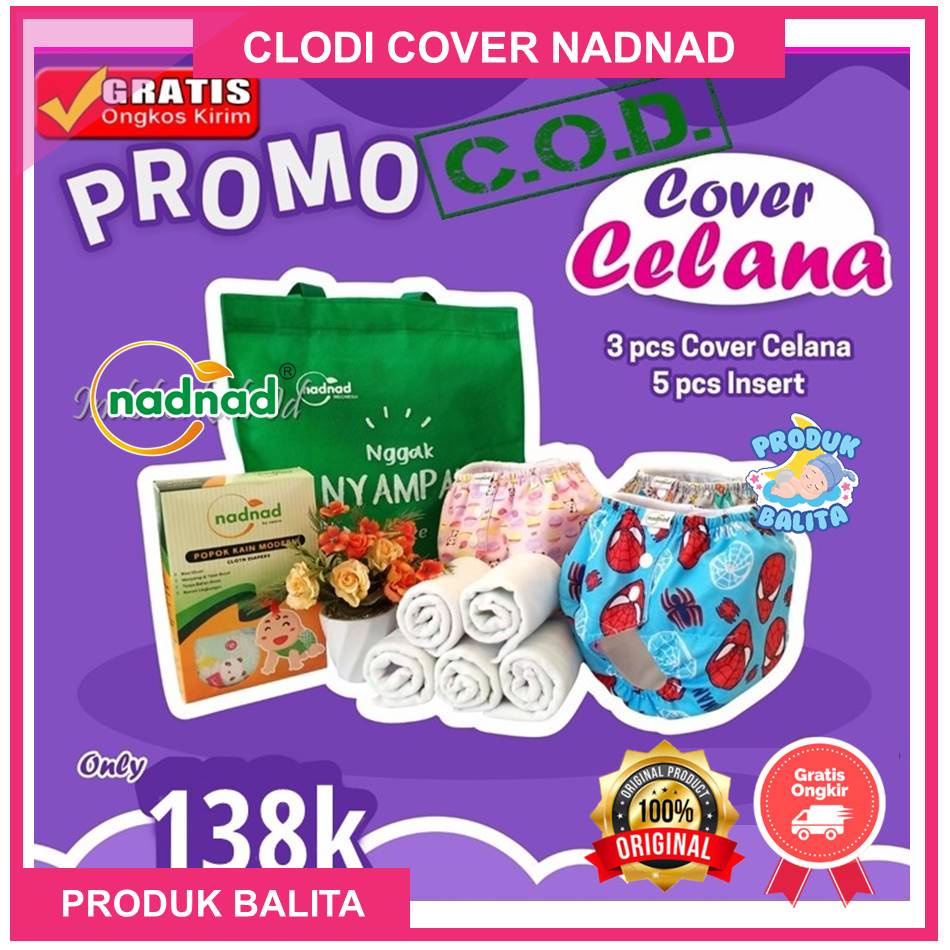 Paket Promo Clodi Bayi Nadnad By Sakina Cover Newborn