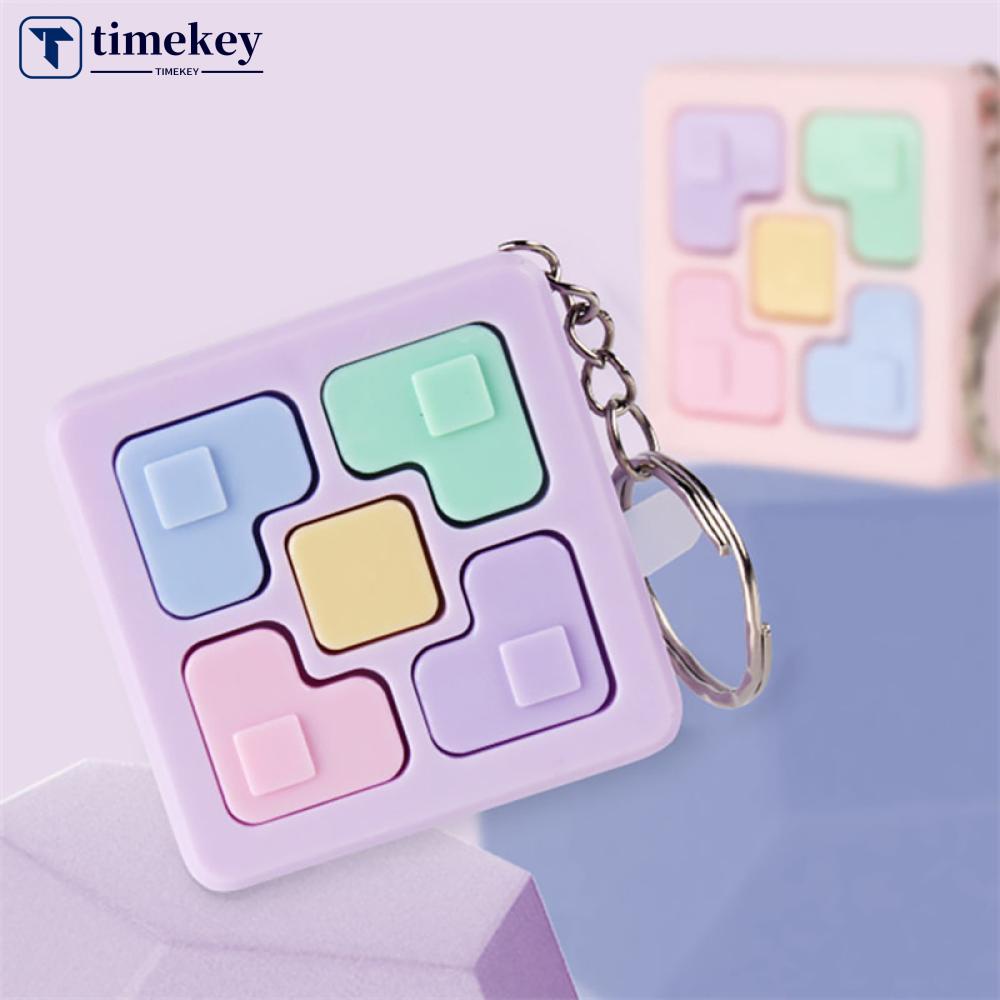 Timekey Mainan Puzzle Rubik Kubus Magic Dengan Lampu LED + Suara + Gantungan Kunci R5V6