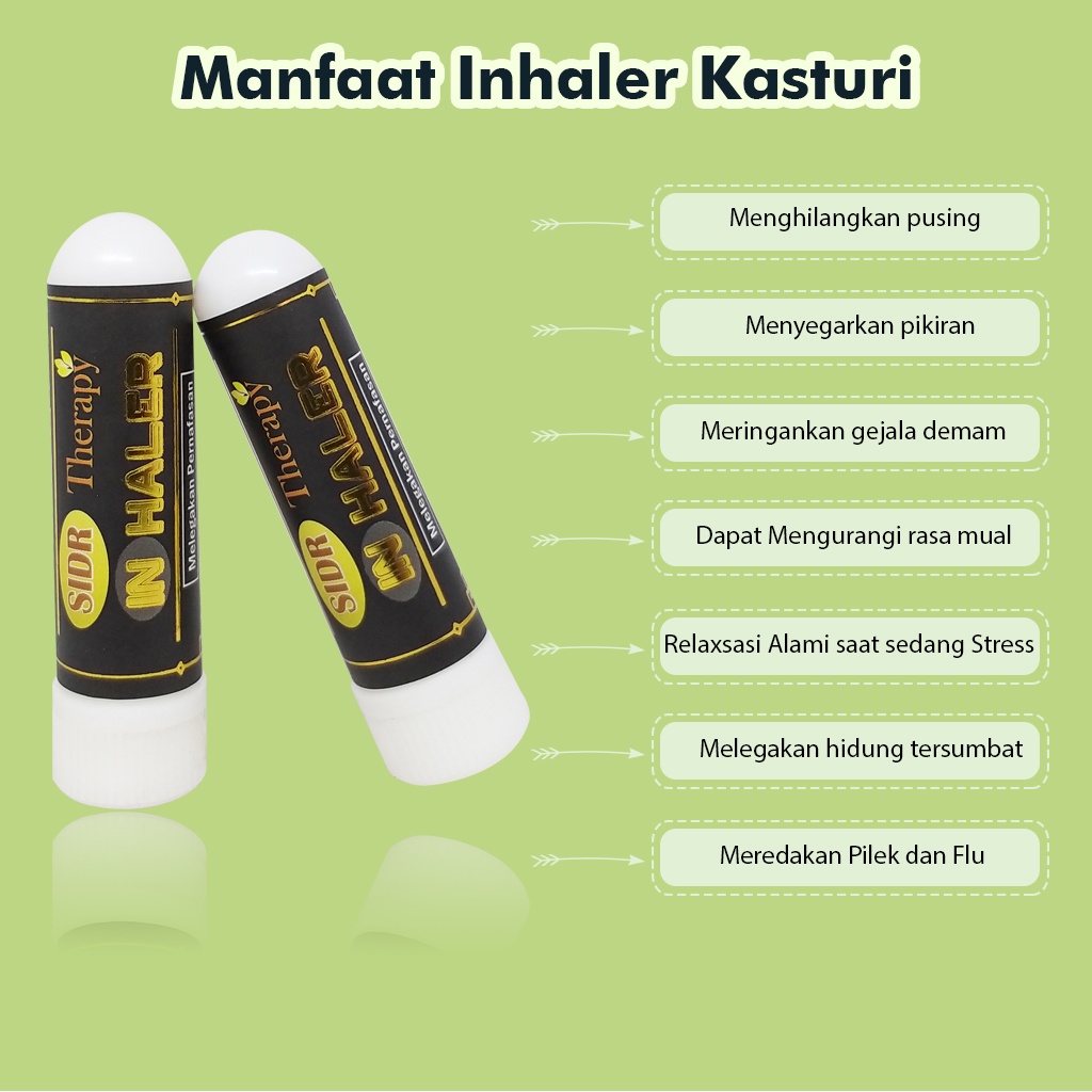 Inheler Asma Obat Hidung Tersumbat Esential Oil Minyak Esensial Aromaterapi Inhaler Sidr Theraphy Kasturi