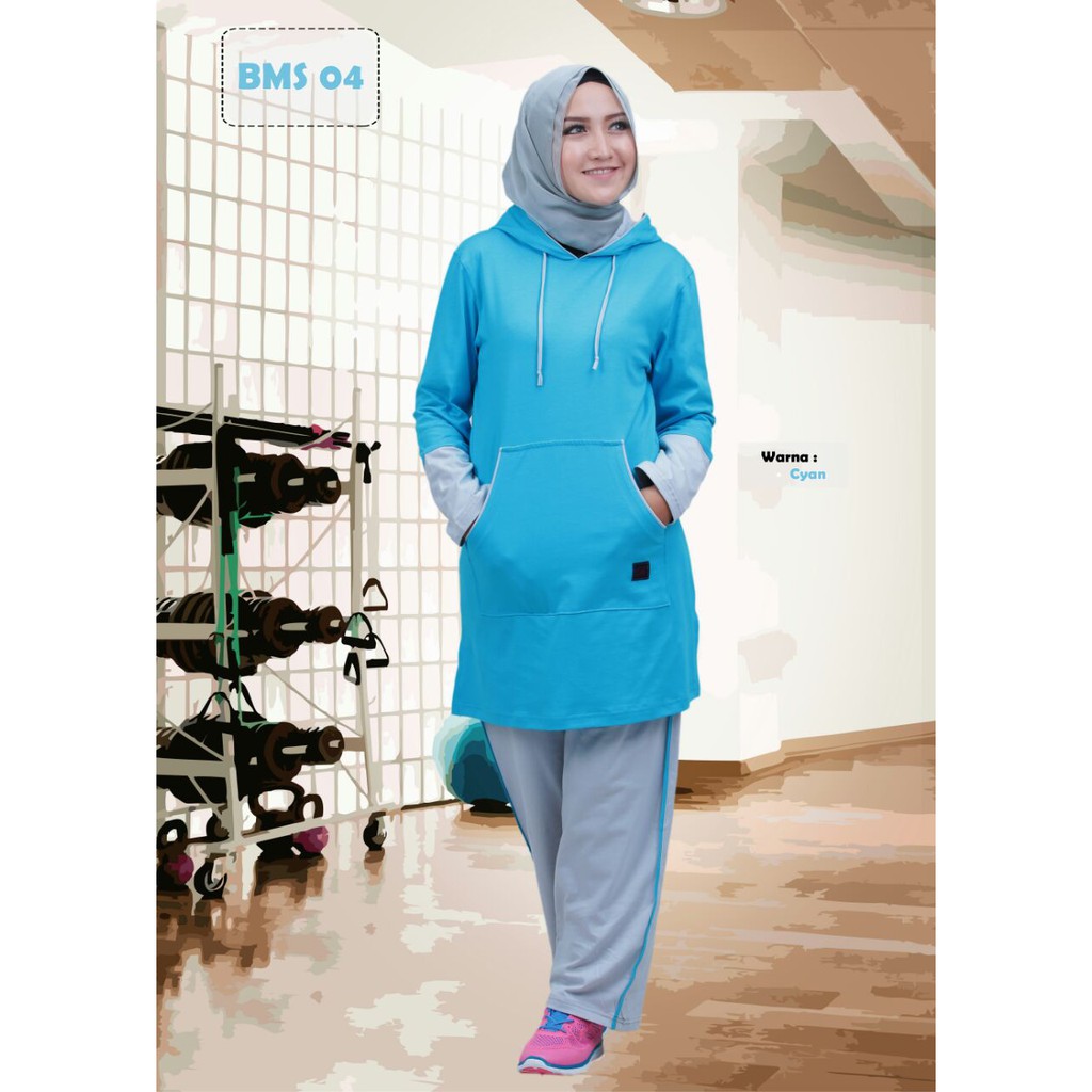 BUSANA MUSLIM MODERN BBM16999 Baju Olah Raga Muslimah Murah Believe BMS 04 MURAH