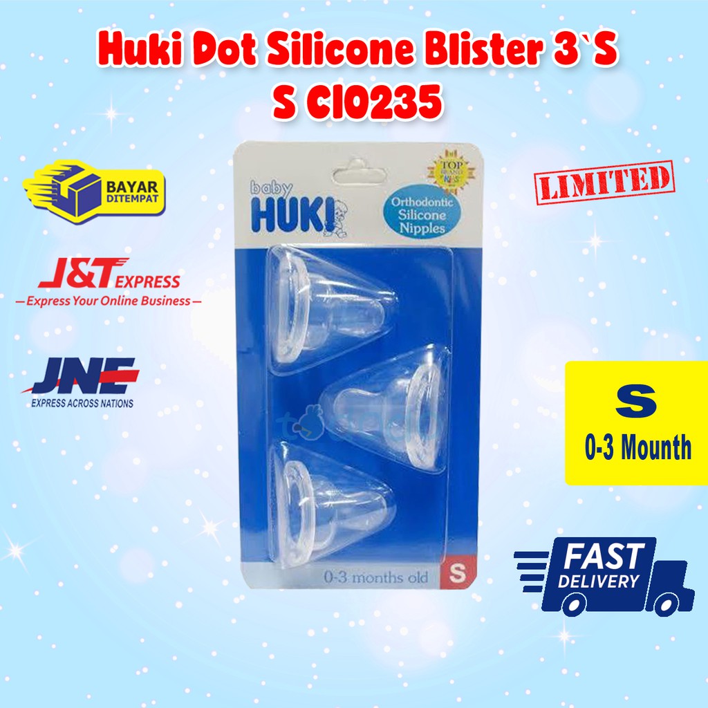 Huki Dot Silicone Blister 3`S S CI0235 - Nipple Dot